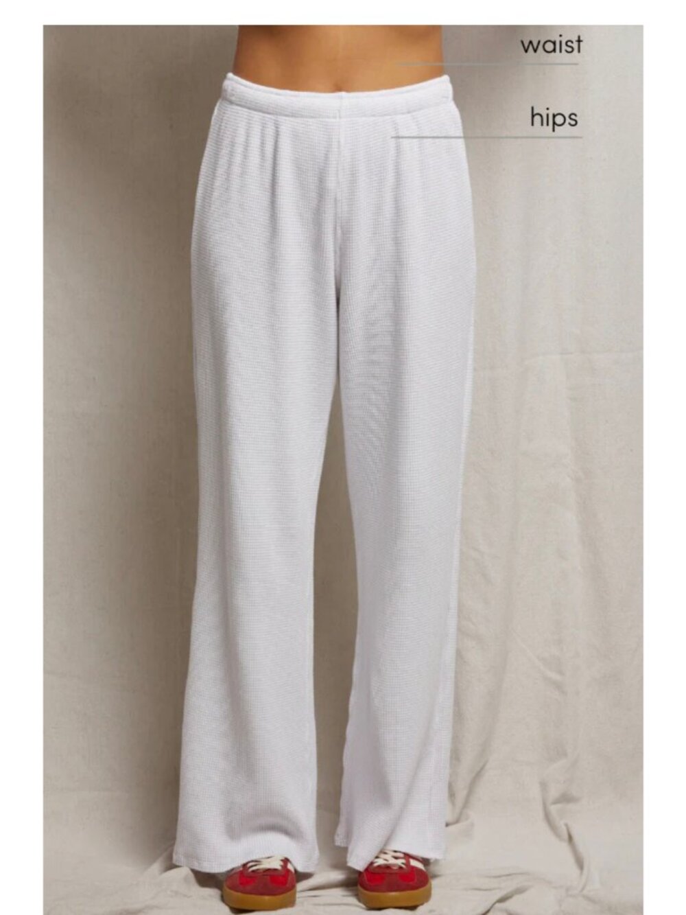 perfectwhitetee Shane Waffle Pant in Heather Grey - Picture 13 of 15